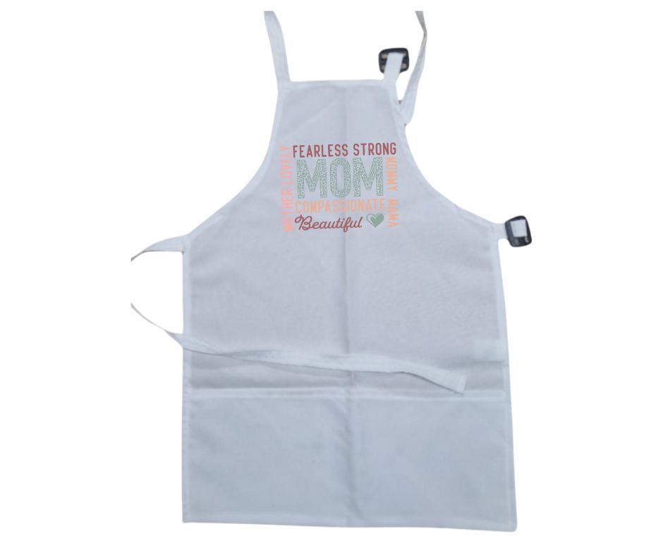 Sublimation Printed Apron - White