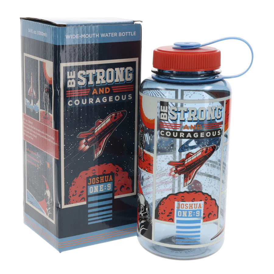 Be Strong Joshua 1:9 Canvas Pencil Bag & Water Bottle Combo