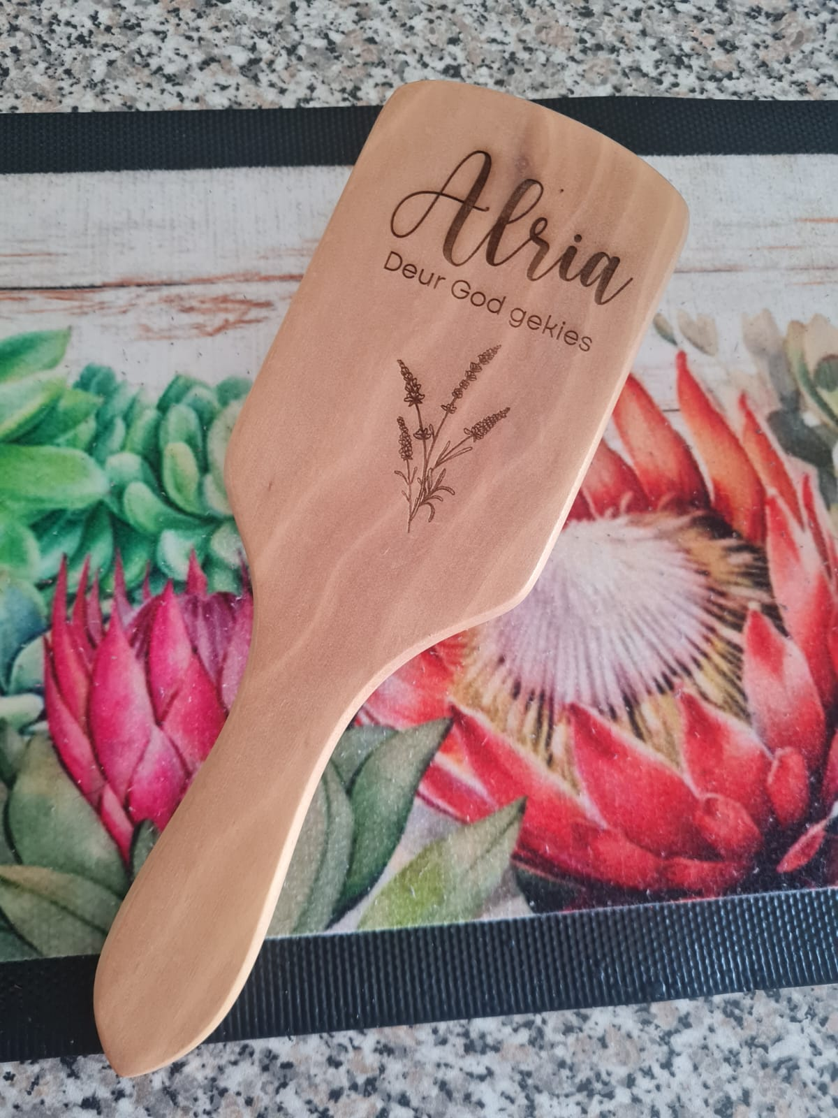 Personalized Engraved Wooden Hair Brush
