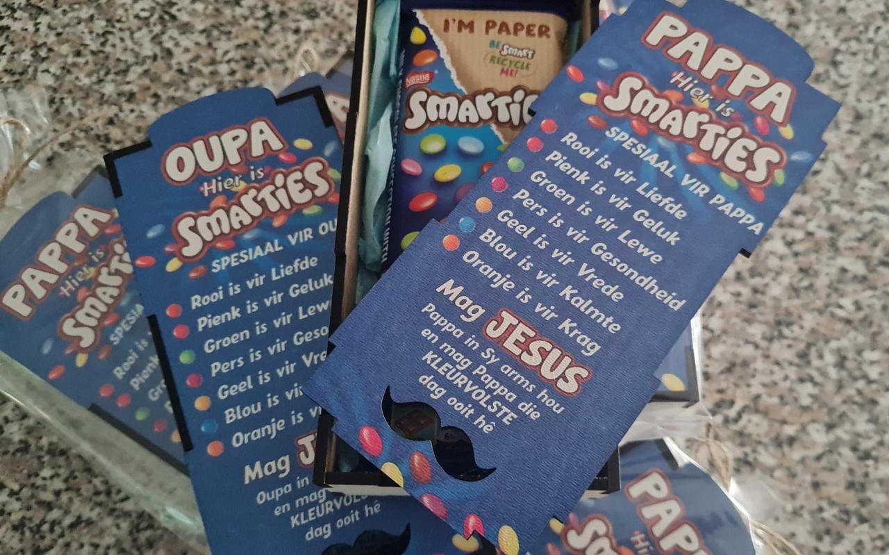 Smarties Slab Chocolate Box - Pappa / Oupa