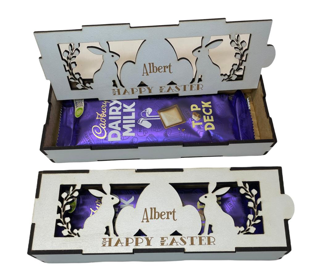 Lasercut Bunny Easter Slab box with Slab