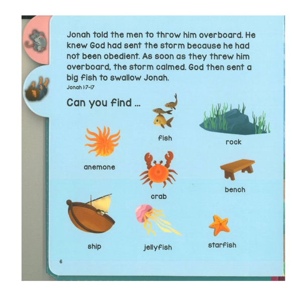 Children's Book - Jonah & the Big Fish - Ready, Set, Find (Board Book)
