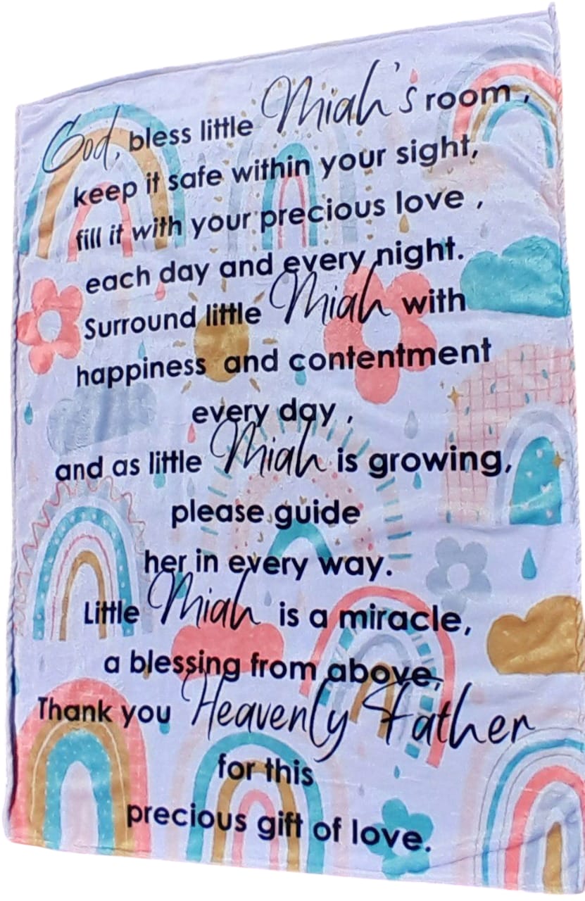 Personalized Printed Fleece Blanket (1m x 1.4m)