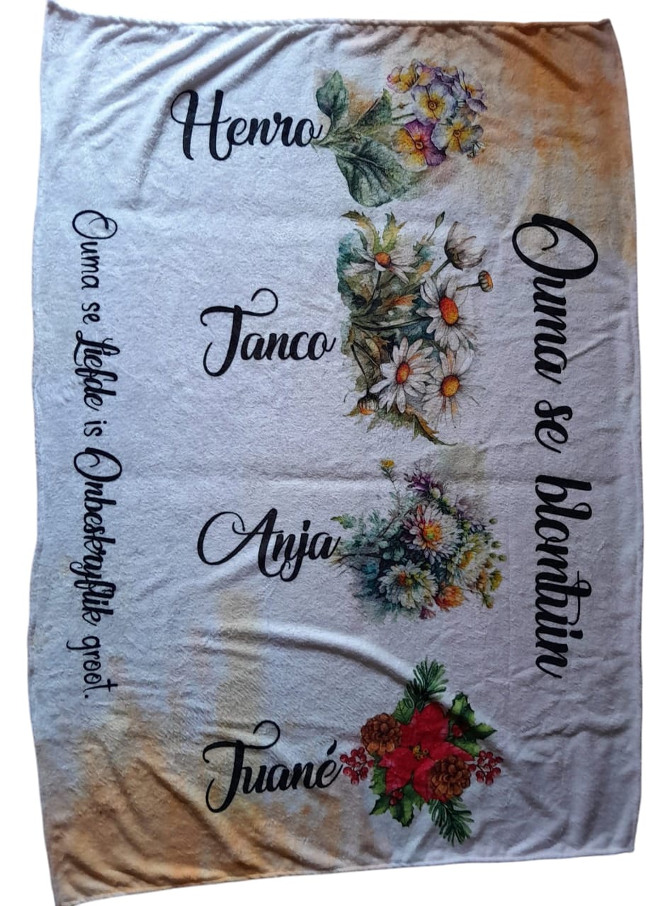 Personalized Printed Fleece Blanket (1m x 1.4m)