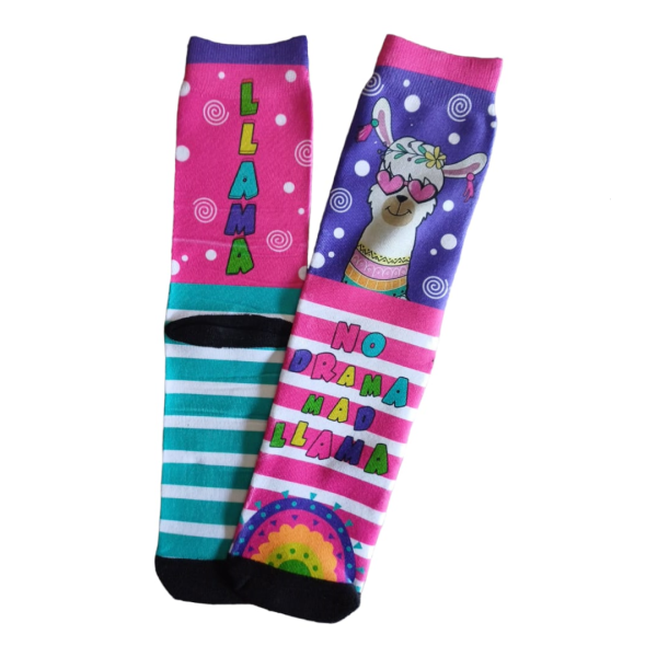Funky Printed Socks - Llama