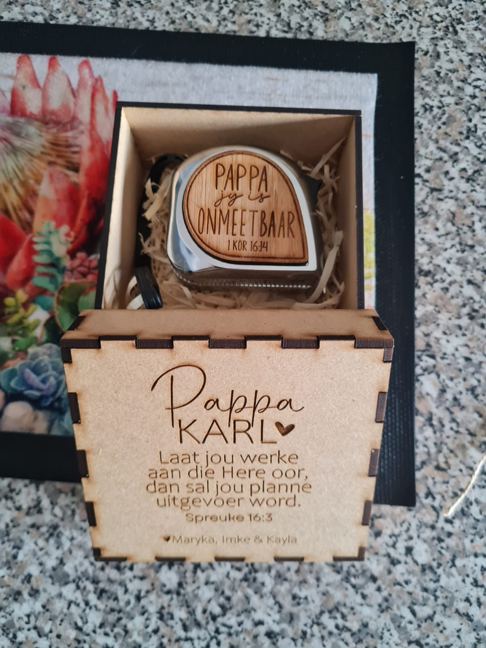 Personalised Tape Measure in Box