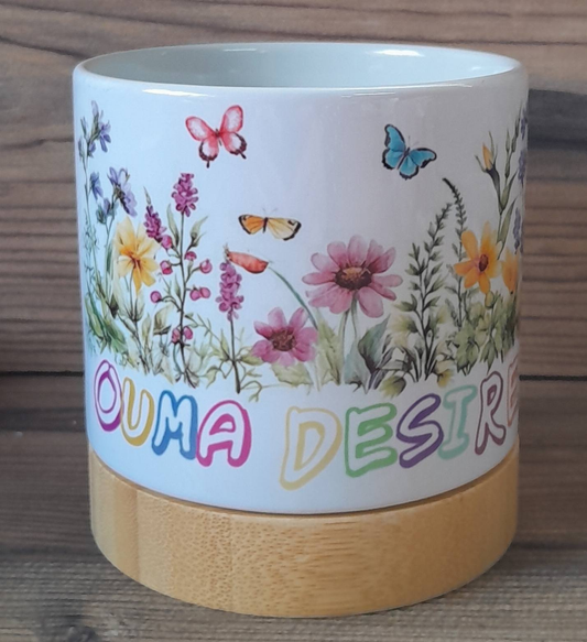 Personlized Printed Glass Flower Pot