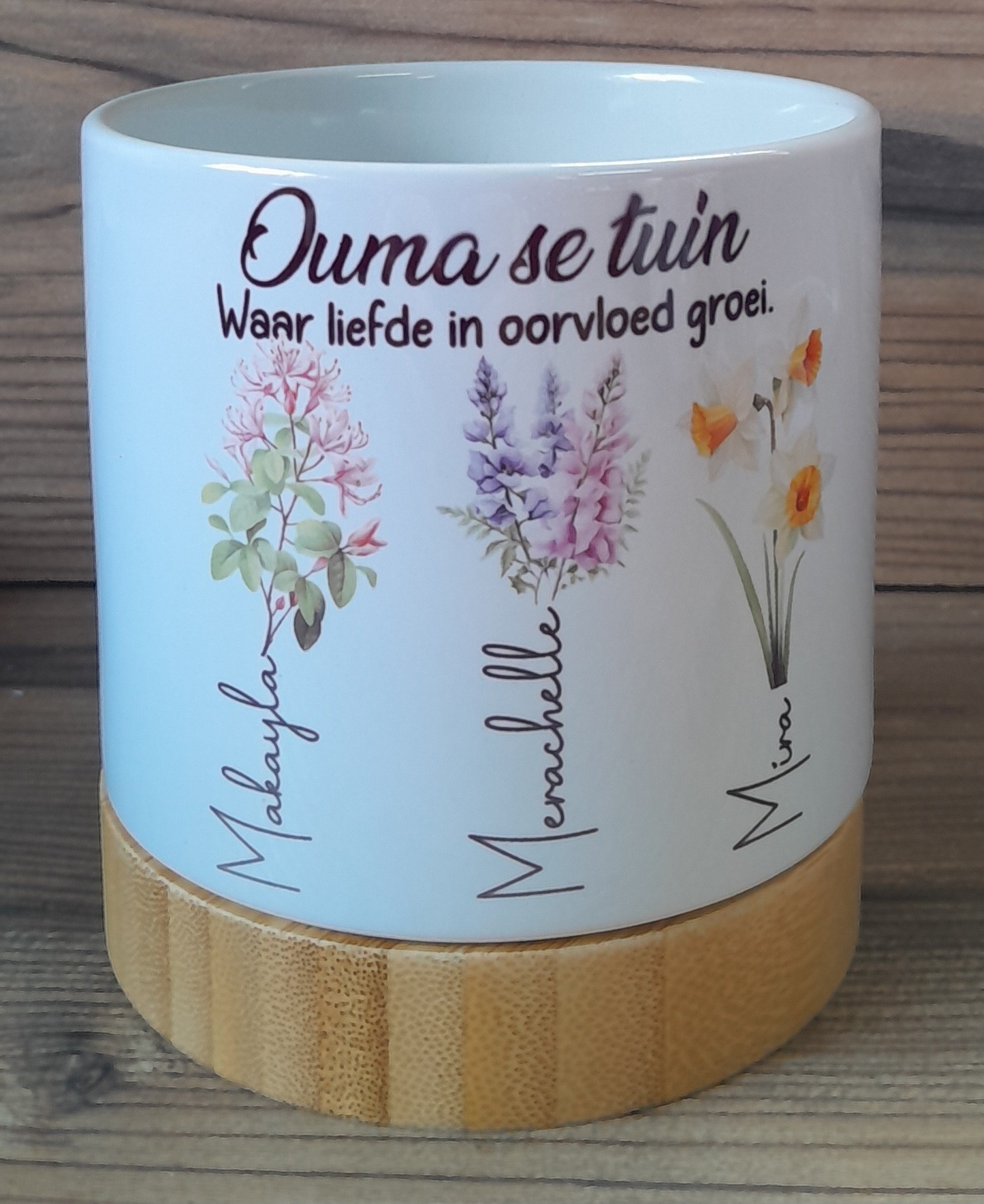 Personlized Printed Glass Flower Pot