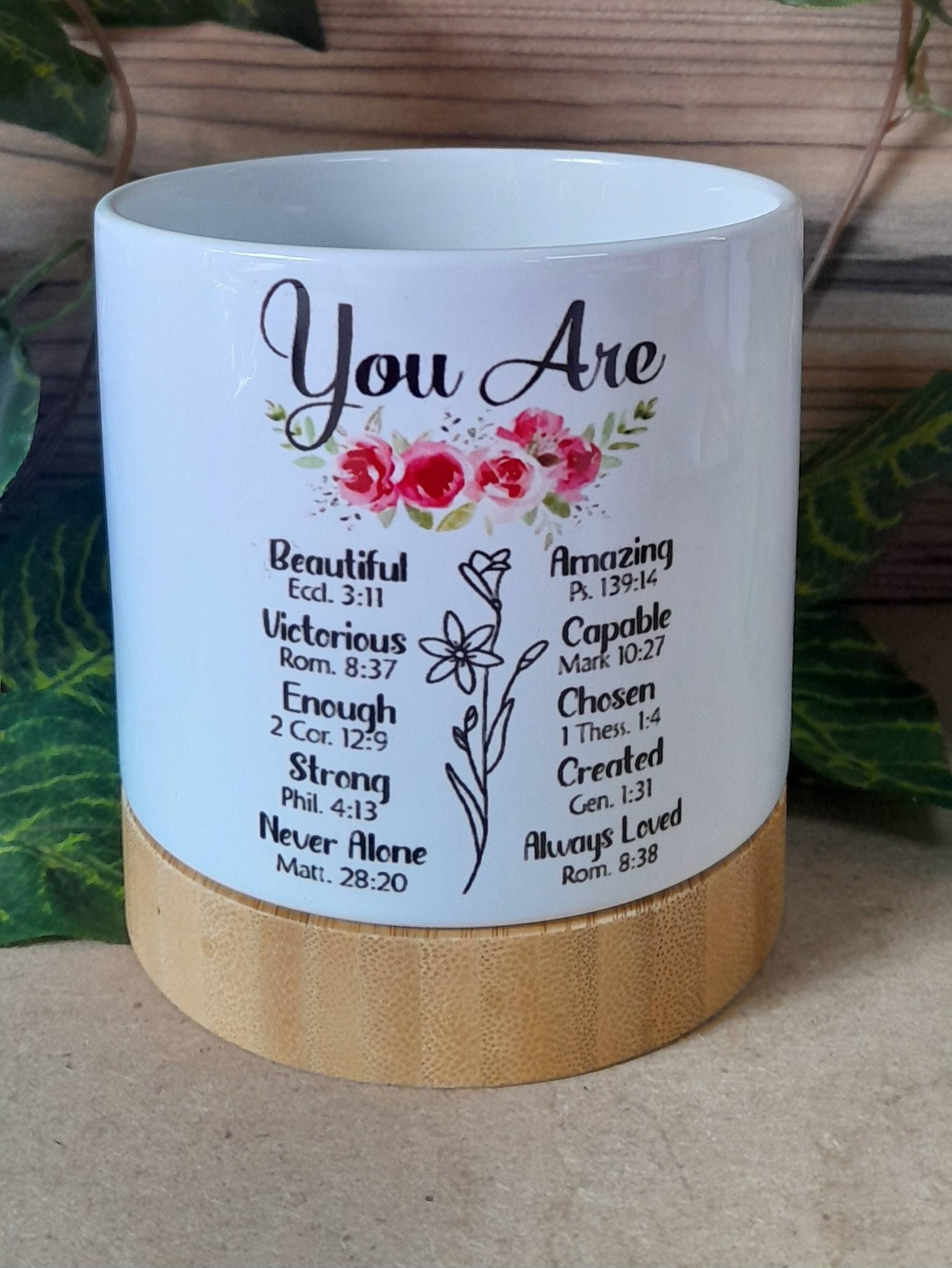Personlized Printed Glass Flower Pot