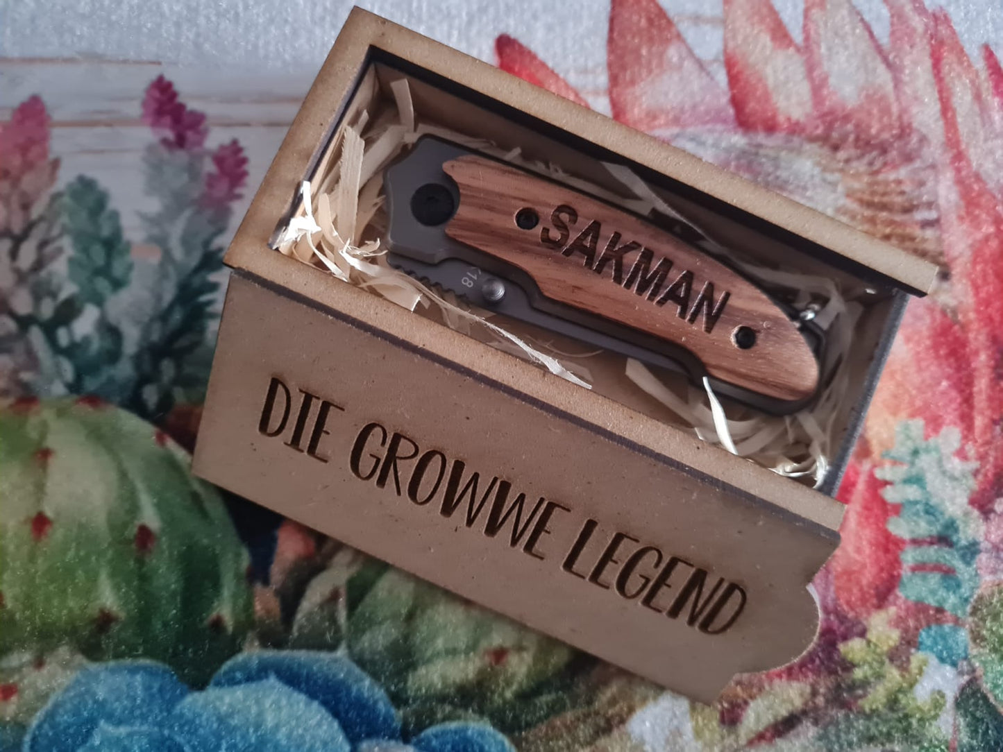 Personalized Gerber Pocket Knife & Box